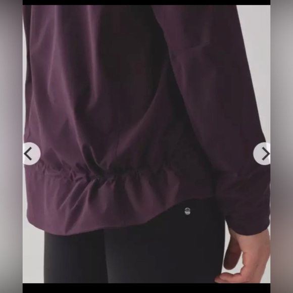 Lululemon|Step To It Hooded Full Zip Jacket Black cherry water Repellent Size 4 - Picture 3 of 13